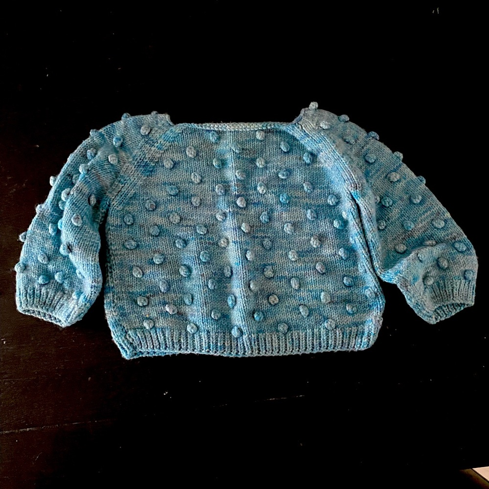 Misha and Puff Popcorn sweater in Blue - Gently Worn - Size 18-24 months